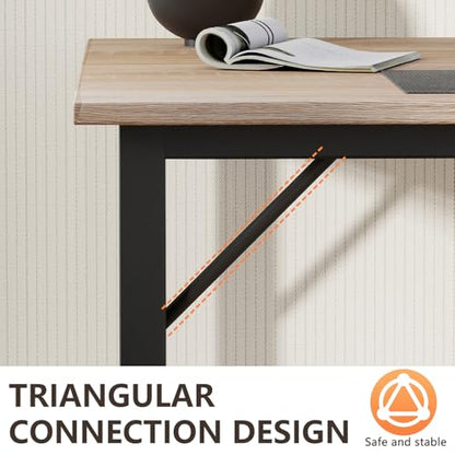 BestOffice Computer Desk,Home Office Desk, Modern Simple Style for Home Office Study Writing (Nature, 55 Inch) - color: Nature, size: 55 Inch