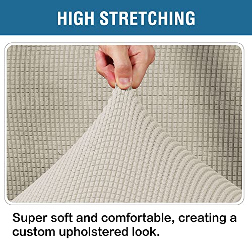H.VERSAILTEX Ottoman Cover Slipcover Rectangle Fit Length 29'-34' Footrest Sofa Slipcovers Stool Cover Footstool Protector Covers Feature Stretch Thick Soft Jacquard Fabric Washable - Island Fossi - color: Island Fossi, size: Rectangle-Large