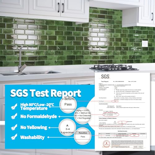 Art3d 10-Pack Marble Tile Peel and Stick Backsplash, 12 x 12 in, Jade Green | Strong Adhesion, Lightweight, Cuttable, Waterproof, Fadeless, Crack Resistant, for Kitchen, Bedroom, Ideal for Recently Moved - color: Jade Green