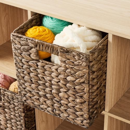 6 Cube Modular Storage Organizer Spring Pine Open Bookshelf Cabinet | Wood Cube Shelving Unit for Bedroom Living Room Office, 6 Compartment Open Cubby Display Storage Rack