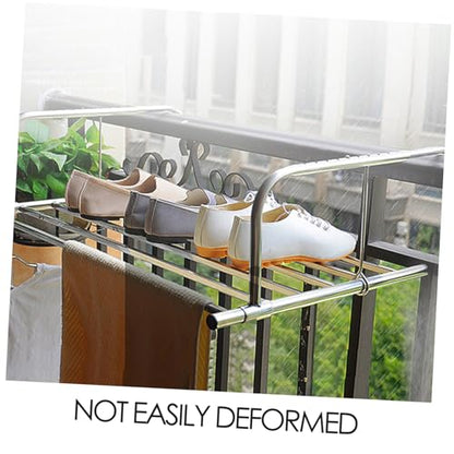 Alipis Foldable Stainless Steel Drying Rack Indoor Clothes Airer for Balcony and Windowsill Retractable Design for Versatile Use and Rustproof