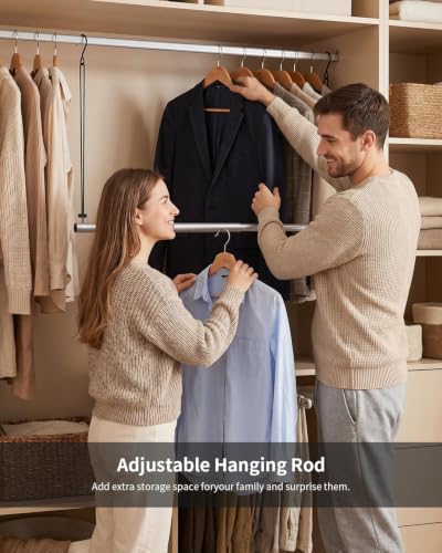 BaiNong Adjustable Closet Hanging Rod 17-30" Silver 4 Pack | Closet Rod Extender Heavy Duty Double Hanging Closet Rod, Walk-in Closets, and Clothes Rack to Maximize Storage Space - color: Silver