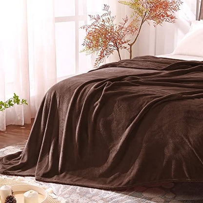 BEDELITE Fleece Blanket Soft Plush Twin Size Blanket Brown 60"x80" | Ultra Soft Fleece, Plush Microfiber, Lightweight Warmth, All Season Comfort, Fade Resistant, Machine Washable, Couch Sofa Bed - color: Brown, size: Twin(60"x80")