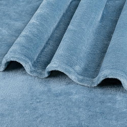 PAVILIA Fleece Blanket Throw Twin Size | Super Soft, Plush, Luxury Flannel Throw | Lightweight Microfiber Blanket for Sofa Couch Bed (Dusty Blue, 60x80 inches) - color: Dusty Blue, size: 60 x 80 Inches - Twin