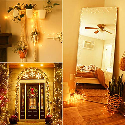 Christmas Twinkle Lights, 72 Ft 200 LED Twinkle String Lights, Fairy Light with Plug in, Copper Wire String Lights for Bedroom Party Christmas Tree Warm White - color: Warm White-Twinkle, size: 1Pack - 200 LEDs