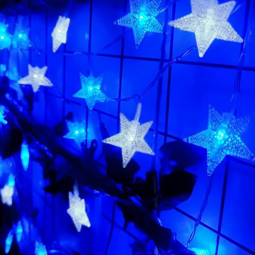 Minetom Star String Lights - color: Blue - 33ft