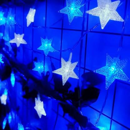 Minetom Star String Lights - color: Blue - 33ft
