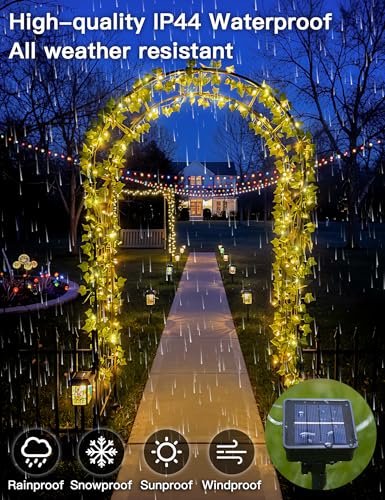 Solar Ivy String Lights, 33Ft 100 LED Vines with Lights Warm White - color: Ivy, size: 33Ft*1pack