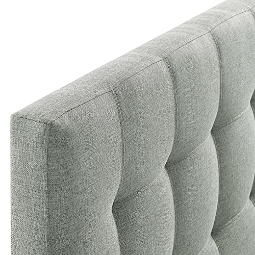 Modway Lily Tufted Linen Fabric Upholstered Full Headboard in Gray - color: Gray, size: Full