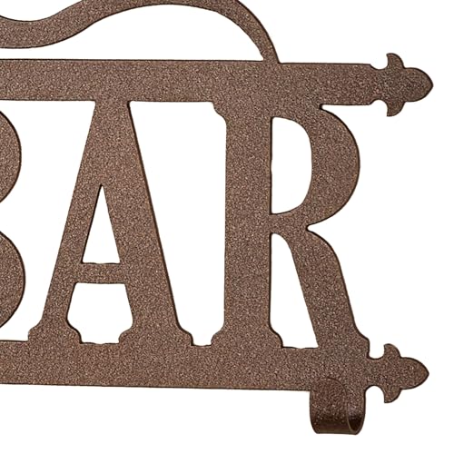 Touch of Class Coffee Bar Bronze Indoor Outdoor Steel Dining Room Kitchen Coffee Mug Wall Hook Rack