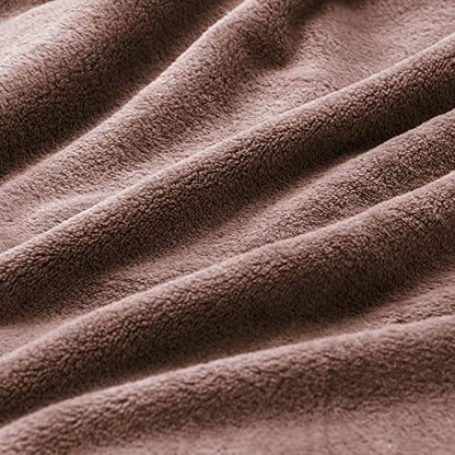 BEDELITE Fleece Blanket Soft Plush Twin Size Blanket Brown 60"x80" | Ultra Soft Fleece, Plush Microfiber, Lightweight Warmth, All Season Comfort, Fade Resistant, Machine Washable, Couch Sofa Bed - color: Brown, size: Twin(60"x80")