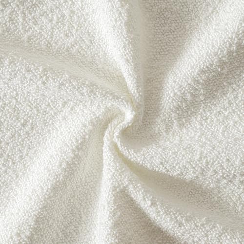 MIULEE 20x20 Decorative Lumbar Boucle Couch Pillow Covers White | Set of 2 Textured Neutral Throw Pillow Covers, Accent Solid Pillowcases, Sofa Living Room Home Decor - color: White, size: 20" x 20" (Pack of 2)