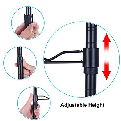 Black Double Rod Garment Rack with Wheels, Clothes Racks Storage for Hanging Clothes Heavy Duty (US STOCK)