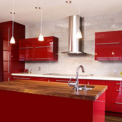 Livelynine 24x197in Glitter Red Contact Paper for Cabinets Kitchen Cabinet Wallpaper Peel and Stick Waterproof Cabinet Covering Renter Friendly Shiny Contact Paper Self Adhesive Vinyl Wrap Stickers - size: 24"W x 197"L
