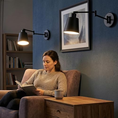 OSYNNIQ Wall Sconce Light with Adjustable Swing Arm for Bedside Reading (Style 1) - size: STYLE 1