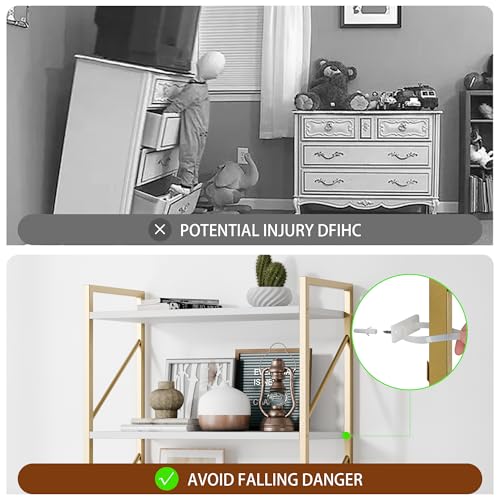 Shintenchi 2 Pieces 5 Tiers Bookshelf, Classically Tall Bookcase Shelf, Industrial Book Rack, Modern Book Holder in Bedroom/Living Room/Home/Office, Storage Rack Shelves for Books/Movies-Gold - color: 2pcs/Gold