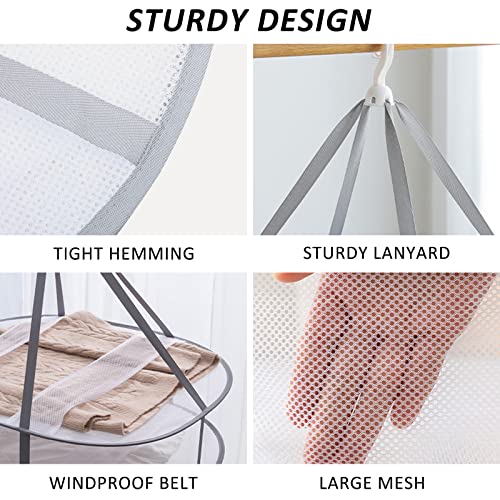 3-Tier Folding Mesh Clothes Hanging Dryer, Sweater Drying Rack, Large Laundry Drying Rack, Lay fold Flat Dry Hanger, Mesh Clothes Hanging Dryer - XL(3Tier) - size: XL(3Tier)