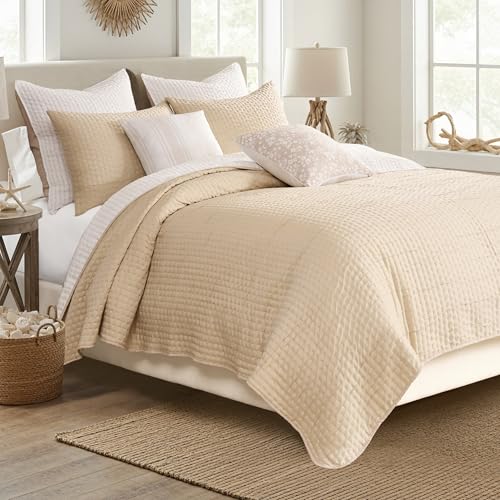Greenland Home Fashions Homestead Modern Artisan Reversible Matelassé Coverlet Set, 3-Piece King/Cal King, Natural - color: Natural, size: 3-Piece King/Cal King