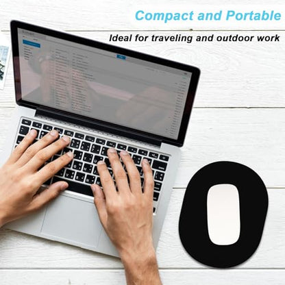 Rimilak Small Mouse Pad 6 x 8 Inch, Irregular Mini Mousepad, Black | Non-Slip Rubber Base, Waterproof Compact Mouse Mat for Laptop Computer Wireless Mouse Keyboard Home Office Travel - color: Black, size: 8L x 6W inches