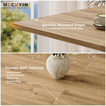 Extendable Dining Room Table for 4 6 8,55"-70" Kitchen Table Butterfly Leaf | Simply Flip Leaf Expandable Rectangle Dining Table,Long Large Wood Table for Kitchen Dining Living Room, Modern,Farmhouse - color: Butterfly Leaf 55"-71" Oak