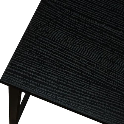 Narrow Console Table, 29.5" Small Entryway Table, Thin Hallway Tables, Slim Sofa Side Tables for Hallway, Living Room, Bedroom, Foyer, Wood-Grained Black - color: Wood-grained Black