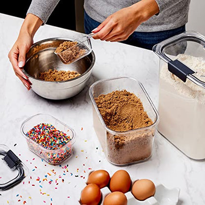 Rubbermaid Brilliance 14-Piece Food Storage Container Set with Scoops Airtight BPA-Free for Kitchen and Pantry Organization - size: Assorted Sizes (28-Piece)