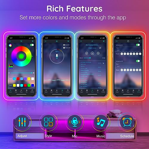 AILBTON 150Ft Neon Rope Lights,Flexible Led Rope Lights Control with App/Remote,Multiple Modes RopeLights,IP65 Outdoor RGB Led Neon Lights NonWater Resistant,Music Sync Gaming Led NeonLight Strip - size: 150FT