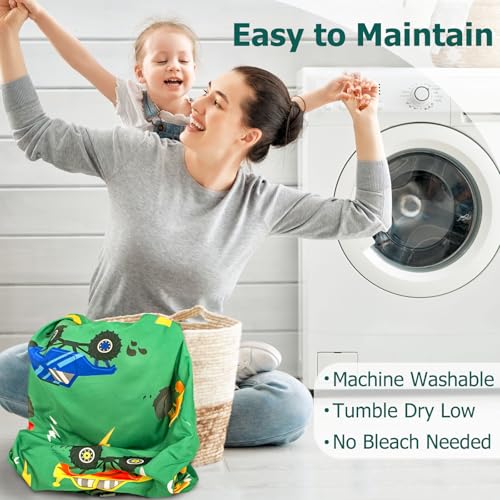 Kids Couch, 2-in-1 Kids Fold Out Couch | Convertible Sofa to Lounger for Girls and Boys, Soft Toddler Chairs Comfy 1-3 Years Old, Green Monster Truck - color: Green Monster Trunk