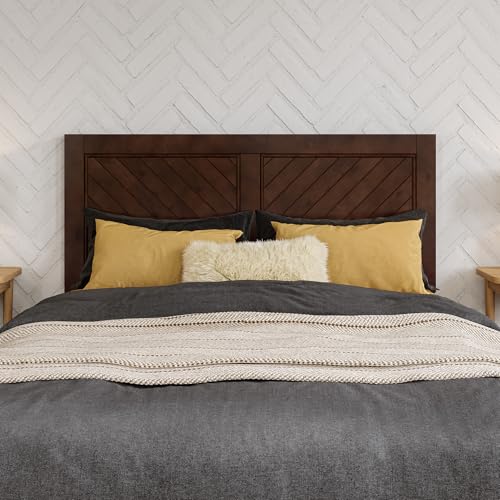 AFI, Canyon Full Solid Wood Rustic Farmhouse Headboard, Walnut - color: Walnut, size: Full