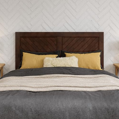 AFI, Canyon Full Solid Wood Rustic Farmhouse Headboard, Walnut - color: Walnut, size: Full