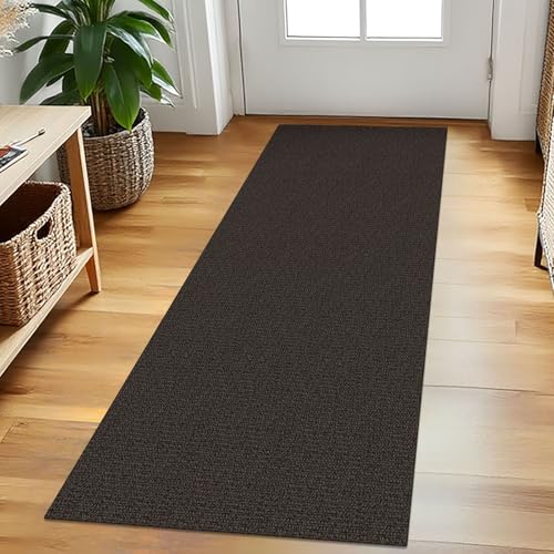 Washable Runner Rug, Non Slip Door Runner, 2x5 Ft, Taupe/Coffee | Washable Braided Runner Carpet, Non Slip Rubber Dot Backed, For Hallway, Kitchen, Entryway, Bedroom, Laundry Room, Foyer - color: Taupe/Coffee, size: 2' x 5' (Rectangular)
