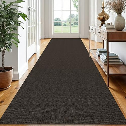 Washable Runner Rug, Non Slip Hall Runner, 3x14 Ft, Taupe/Coffee | Washable Braided Runner Carpet, Non Slip Rubber Dot Backed, For Hallway, Kitchen, Entryway, Bedroom, Laundry Room, Foyer - color: Taupe/Coffee, size: 3' x 14' (Rectangular)