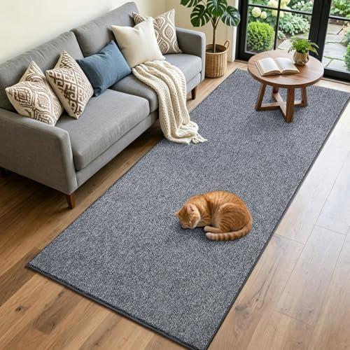 2x6 Grey Blue/White Runner Rug Non-Slip Washable for Hallway Kitchen | Soft丨Stays Put丨Door-Friendly Thin丨Pet Friendly丨Lays Flat丨Bathroom丨Laundry丨Entryway丨Indoor丨Playroom丨Carpet丨Area Rug丨Home Decor - color: 09 Grey Blue/White, size: 2' x 6' (Rectangular)