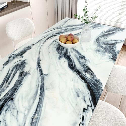 Blue/White Marble Contact Paper Peel and Stick for Countertops | Glossy Marble Wallpaper Self Adhesive Removable Contact Paper for Kitchen Backsplash Cabinet Bathroom Vinyl Wrap 15.7"×78.7" - color: Blue White