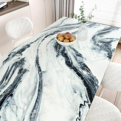 Blue/White Marble Contact Paper Peel and Stick for Countertops | Glossy Marble Wallpaper Self Adhesive Removable Contact Paper for Kitchen Backsplash Cabinet Bathroom Vinyl Wrap 15.7"×78.7" - color: Blue White