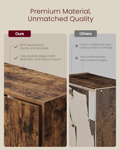 VASAGLE Bookcase Cube Shelf with 6 Compartments, 9.4 x 25.8 x 38.6 Inches | Bookshelf storage shelf, Rustic Brown, CUSTOS Collection, ULBC423K01 - color: Rustic Brown, size: 6 Cubes (9.4"D x 38.6"H), style: 1 Pack