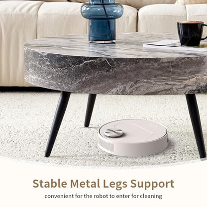 Round Coffee Table, Small Wood Marble Coffee Table with Metal Legs, Modern Mid Century Circle Tables Accent Center Tables for Living Room Apartment Small Space (31.5''D-Marble Grey) - color: Marble Grey