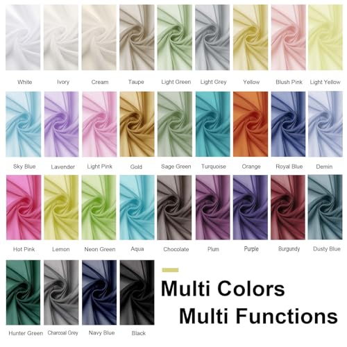 Sheer Curtains, Cream Sheer Curtains 50 Inch Length 2 Panels Set, Rod Pocket Voile Fimly Sheer Drapes for Living Room Bedroom, 2pcs, Cream, Each 42" W x 50" L - color: Cream, size: 42"W x 50"L (Pack of 2)