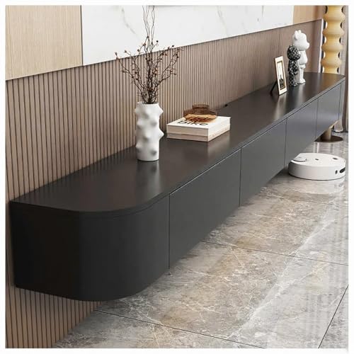 Floating TV Stand Wall Mounted – Wall Entertainment Center with Flip-Down Doors & Drawers, Modern Hanging TV Shelf for Living Room, Media Console for 65/75 80 Inch TVs (Black, 47.2IN/120CM) - color: Black, size: 47.2IN/120CM