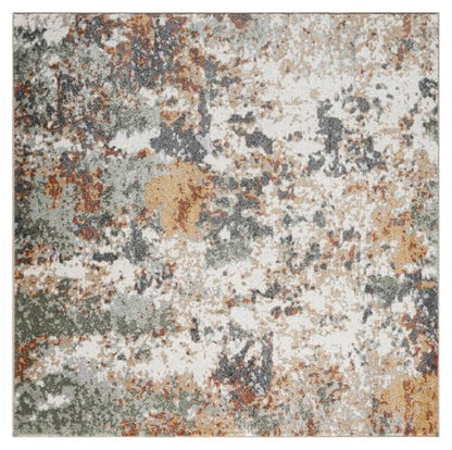 Keen Home Design Area Rugs - 63" Square Non-Shedding, Thick Pile Abstract Rugs for Kitchen, Living Room, Bedroom, Dining Room, Entryway - Size: 5'3" Square, Skies Green - color: Skies Green, size: 5'3" x 5'3" (Square)