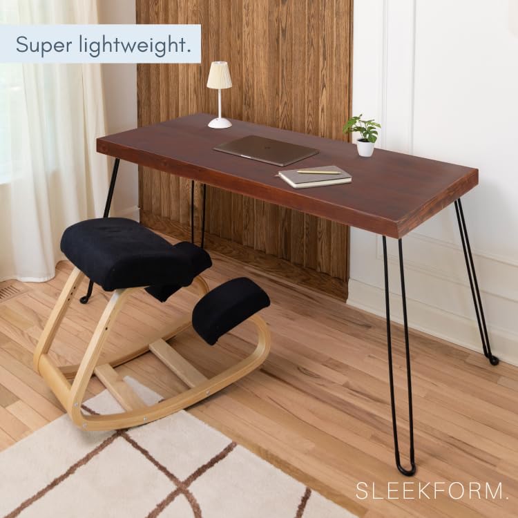 Folding Desk, 55 x 25 Inch, Lightweight Space Saving Design | Portable Computer Desk with Collapsible Hairpin Legs - color: Walnut, size: 55 x 25