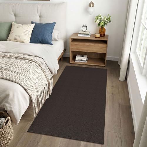 Washable Runner Rug, Non Slip Entry Runner, 3x6 Ft, Taupe/Coffee | Washable Braided Runner Carpet, Non Slip Rubber Dot Backed, For Hallway, Kitchen, Entryway, Bedroom, Laundry Room, Foyer - color: Taupe/Coffee, size: 3' x 6' (Rectangular)