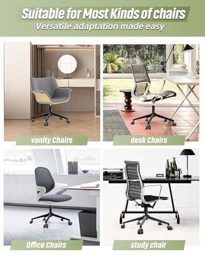 24''(60cm) Criss Cross Home Office Swivel Chair Base Replacement with Rubber Casters, Heavy Duty Desk Chair Reinforced Metal Leg, Universal Caster and Gas Cylinder Size, Matte Black - color: Style B-bundle