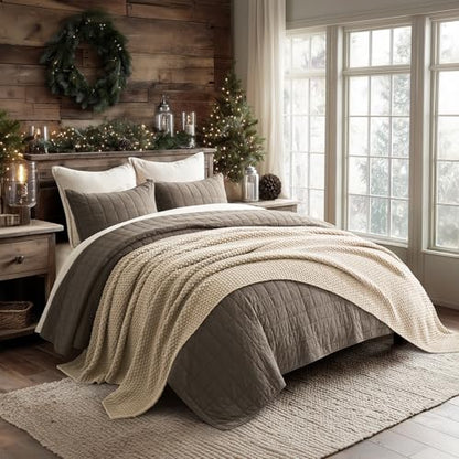 EVERGRACEHOME Chunky Chenille Knit Throw Blanket, 108x92, Sand Dune | Sculpted Moss Stitch, Chic Modern Farmhouse, All-Season Warmth, OEKO-TEX® Certified, Oversized King for Couch, Bed, Sofa - color: Sand Dune, size: 108" X 92"