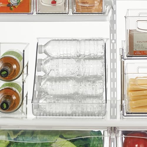 iDesign Water Bottle Organizer for Fridge, Clear | Made in USA - style: Pack of 1- Tall
