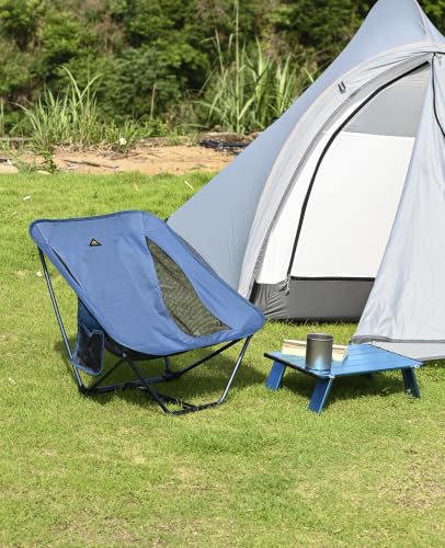 Ultralight Compact Mini Beach Picnic Folding Alu. Table with Carry Bag, Two Size (Blue - S) | with Carry Bag, for Camping Backpacking Hiking Beach Picnic - color: Blue, size: Small