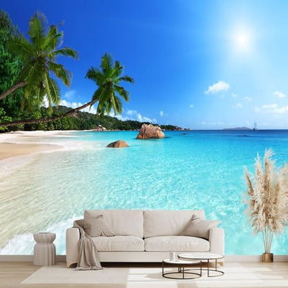 Beach wall murals Peel and Stick Wallpaper for Bedroom Living Room - 58"x86" - color: W05, size: 58"x86"