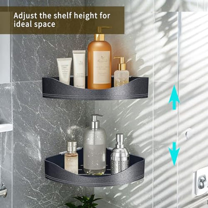 Corner Shower Shelves, Luxury Rustproof Shower Corner Caddy for Bathroom Kitchen Storage