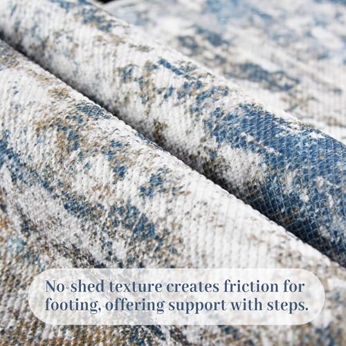 Small Area Rug 3x5 ft, Textured Non Slip Entryway Rug, Multi | Machine Washable 3x5 Rug with Silicone Backing; Stain-Resistant Surface for Entryways, Kitchens and High-Traffic Areas - color: Abstract-multi, size: 3' x 5' (Rectangular)