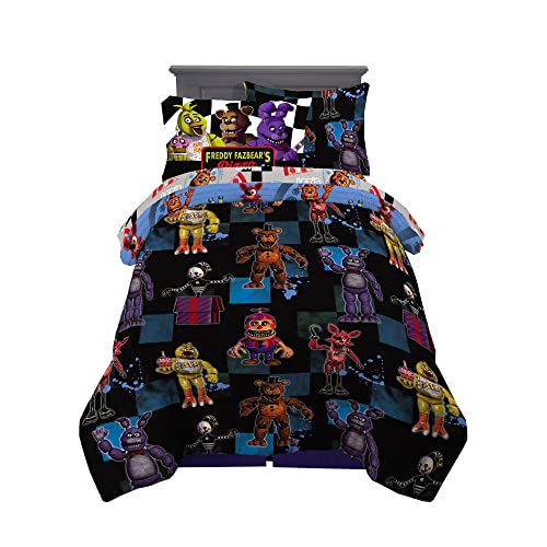 Franco Kids Bedding Super Soft Comforter and Sheet Set with Sham, 5 Piece Twin Size, Five Nights At Freddy's - color: Five Nights at Freddy's, size: Twin
